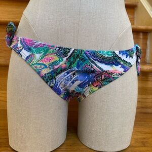Victoria secret paisley tie sides mid coverage bikini bottom M